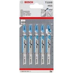 Нож за зеге Bosch T 118 B Basic for Metal - 5 бр.